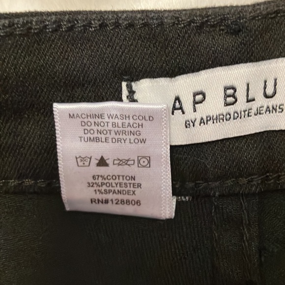NWT AP Blue by Aphrodite Ava Junior Skinny Black Denim Jeans Starry Night Sz 3 - Picture 5 of 7